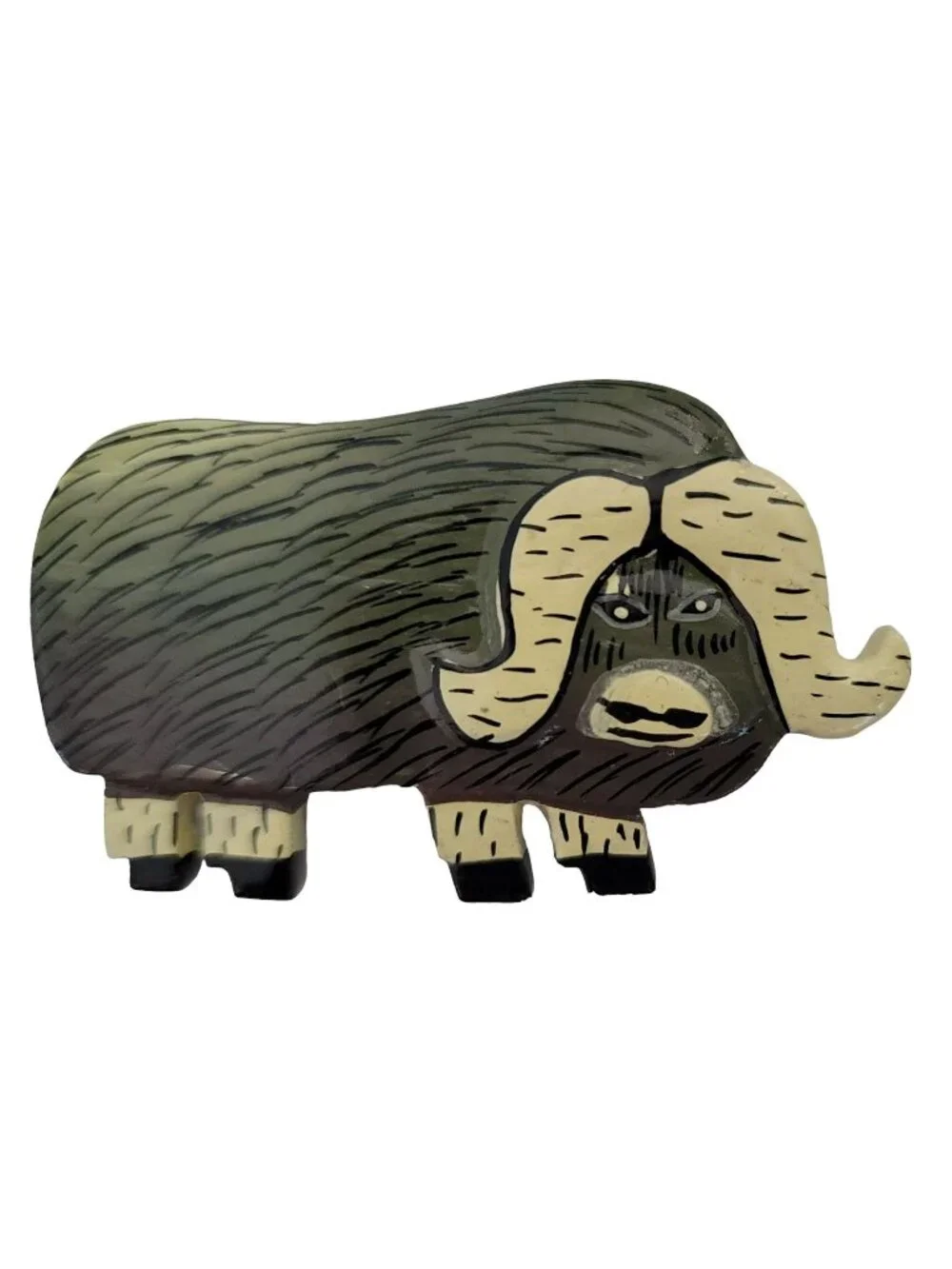 BOB MC CABE ORIGINAL Enamel Buffalo Yak Figural Brooch, M899